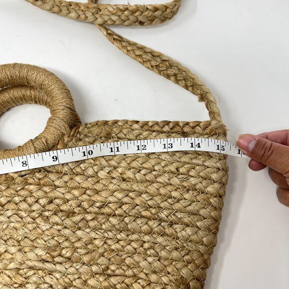 Zara Trafaluc Collection Ratan Beach Bag Shoulder Purse Boho Resort Vacation - Picture 6 of 8